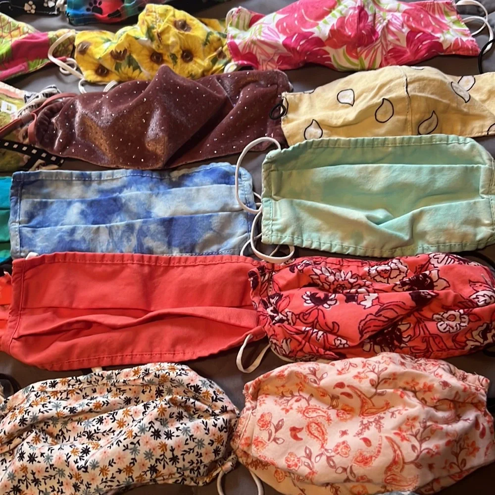 Bundle of 26 Women’s Face Masks Old Navy Hawaii Chicago Dog Paws Hollywood Print